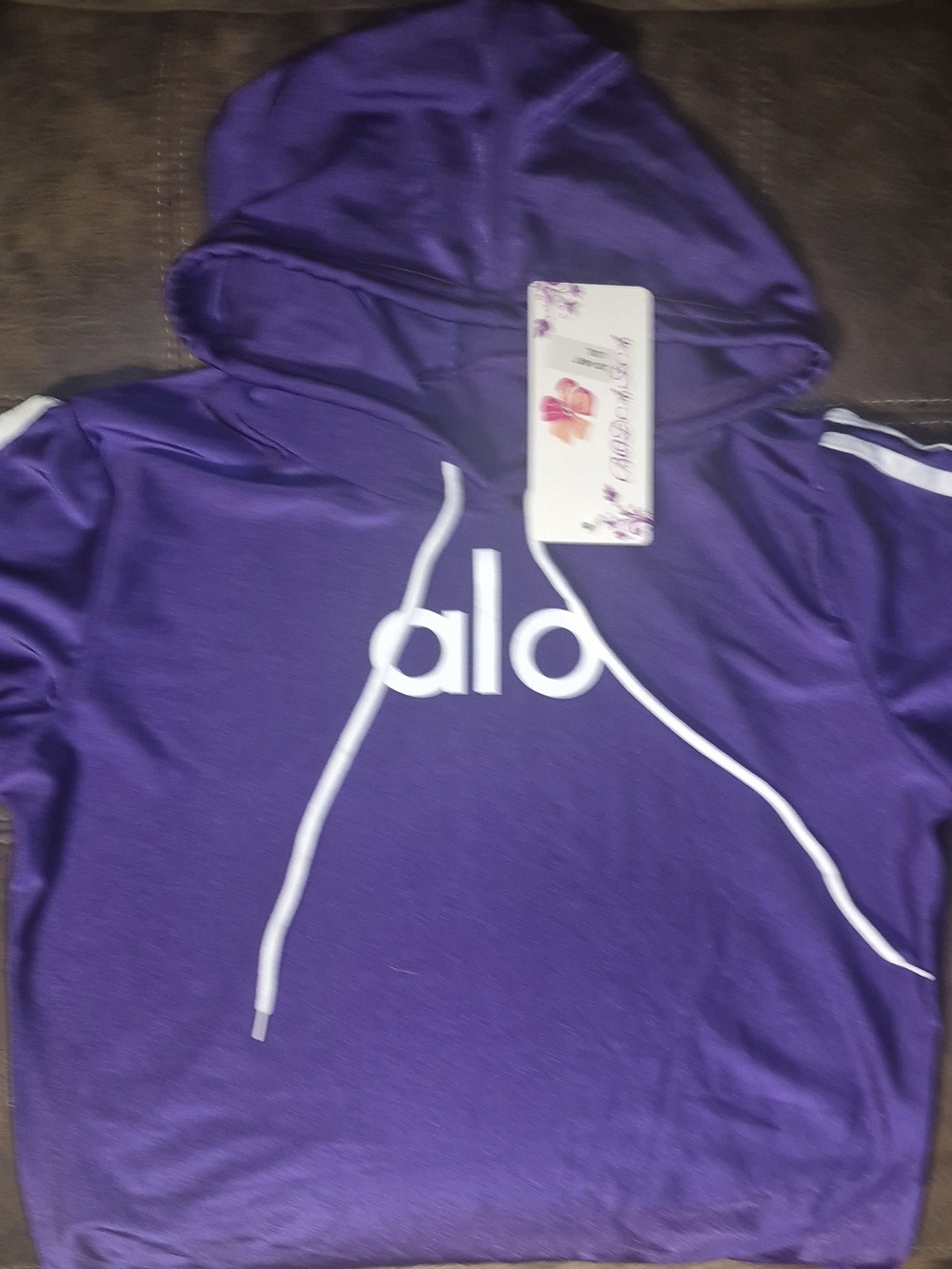 Purple Hooded Top & Pants with White Accents